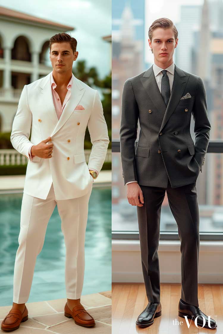 Double Breasted Suit Old Money Wardrobe